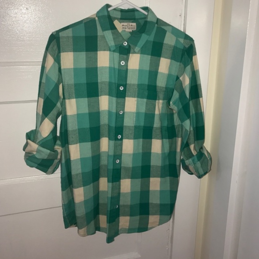 Worn 2x madewell flannel top size S